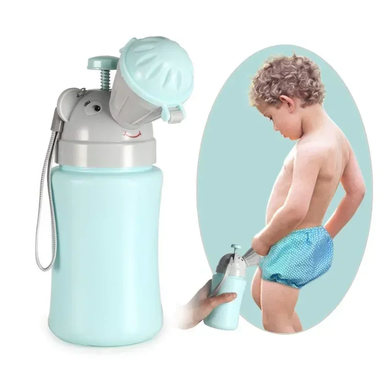 Portable Baby Travel Potty Hygienic Leak Proof Urinal Emergency Toilet for Car Toddler Pee Training Cup Bottle for Kids Boy Girl