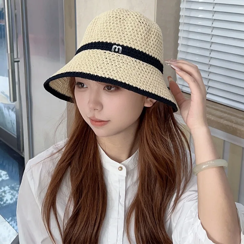 햇빛가리개 어부 모자, 여름 여성 남성 레터, 다목적 캐주얼 모자, 야외 통기성 편안한 모자, 패션 액세서리