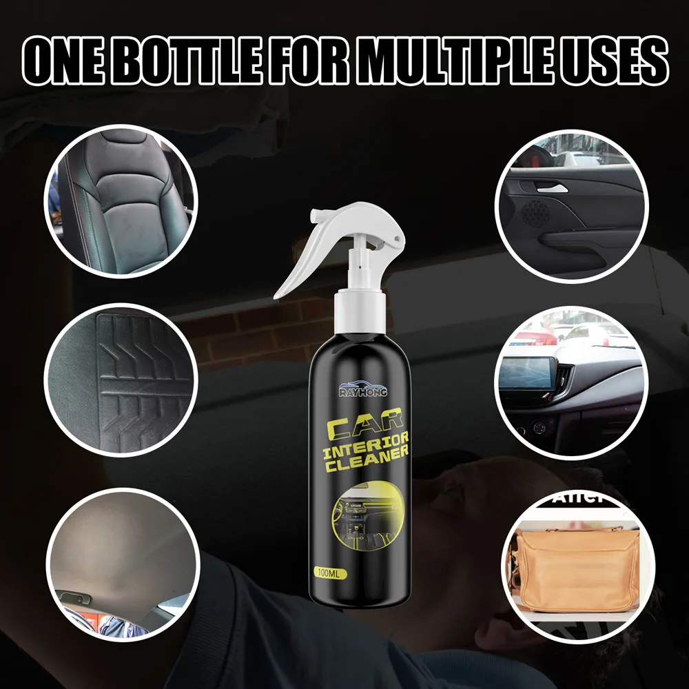 1pc 30ml Multifunctional Car Interior Cleaning Tool Plastic Leather Rubber Special Refurbishment