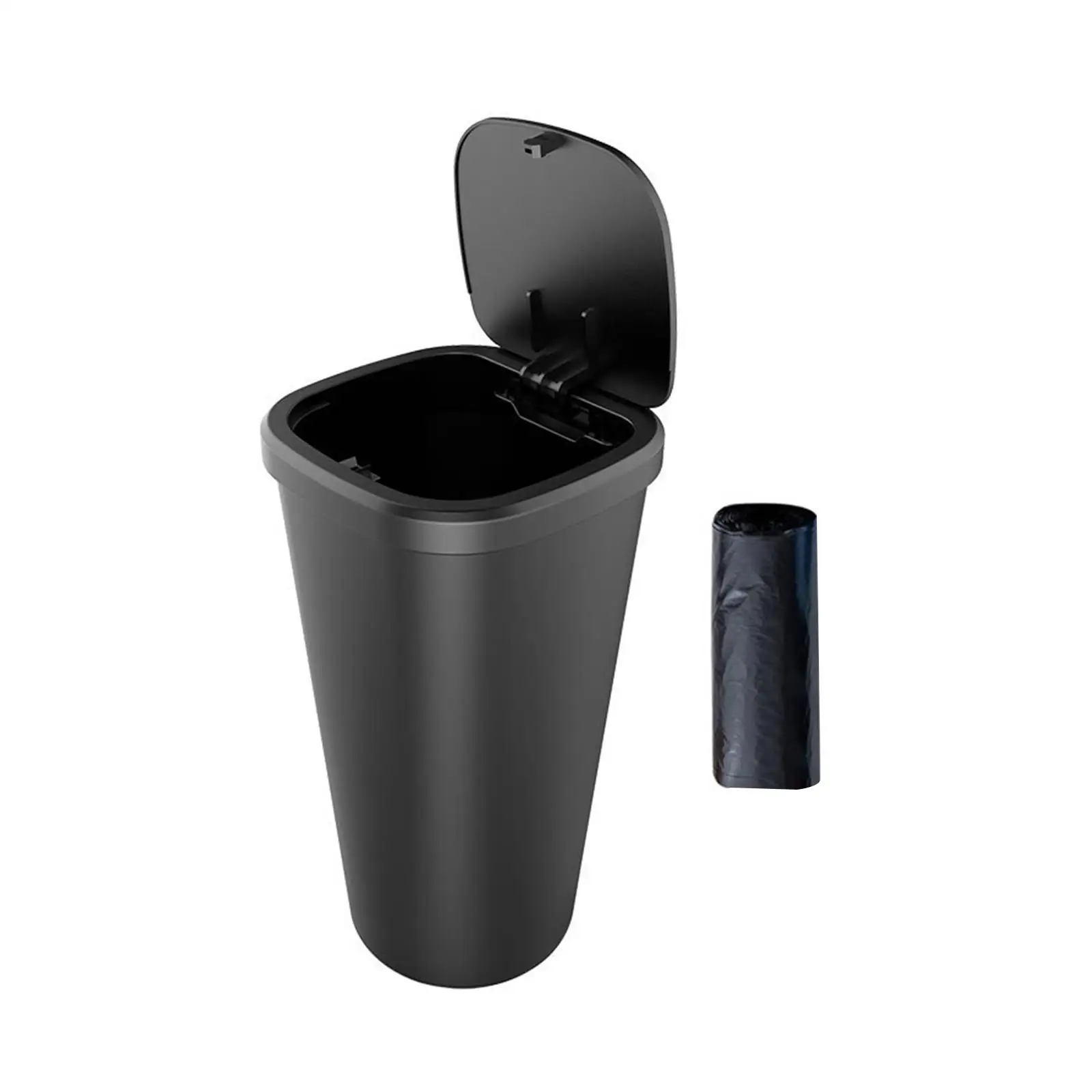 Car Trash Can with Lid Auto Accessories Car Trash Cup Mini Car Trash Bin Car Garbage Bin for Black Bedroom Home Office Auto