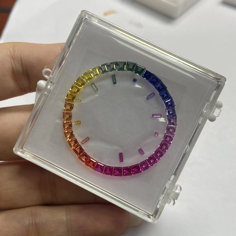 Meisidian Lab Rainbow Sapphire Ditona watch modified Bezel