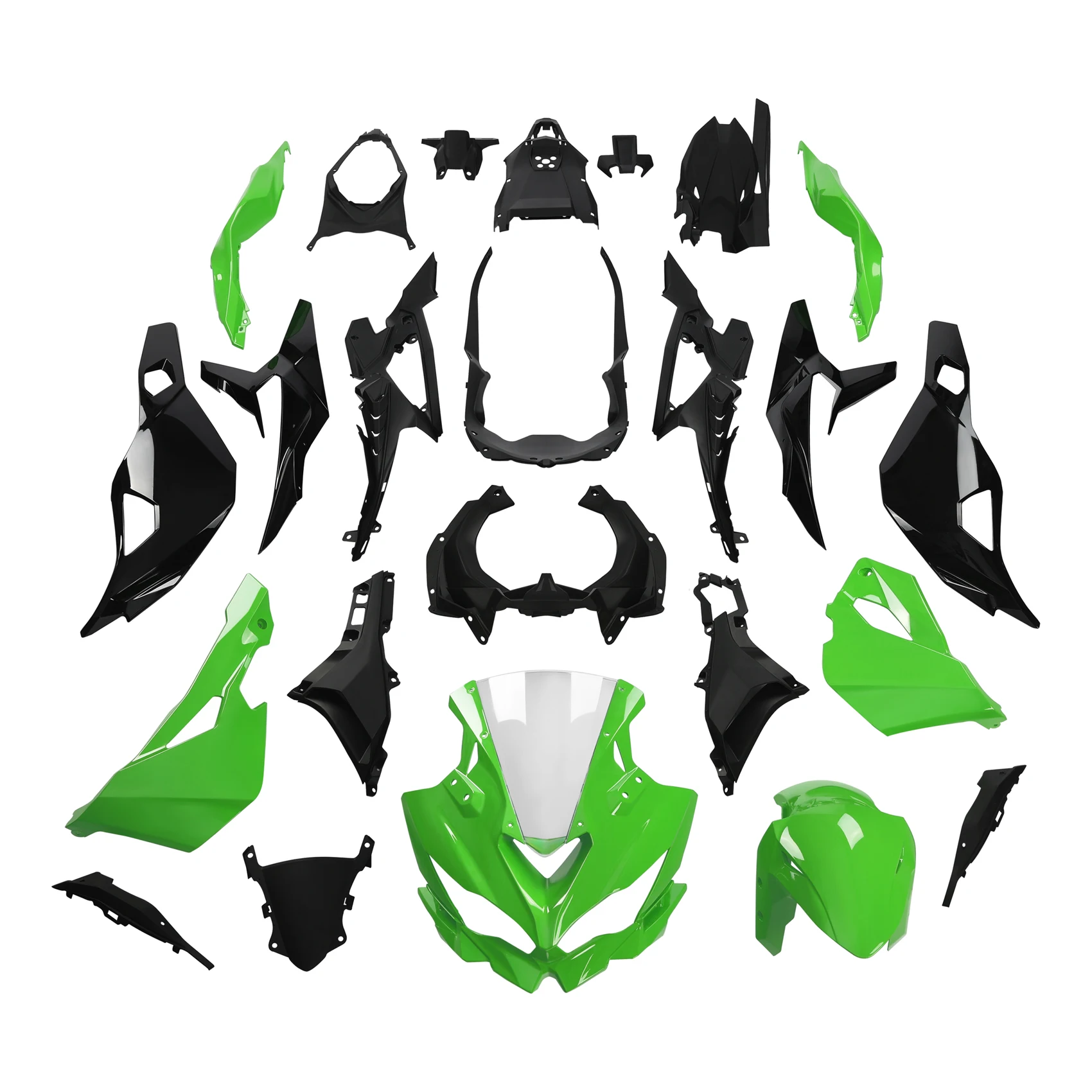 

Неокрашенная обтекатель для мотоцикла/зеленая обтекатель для KAWASAKI ZX-4RR 2023-2024