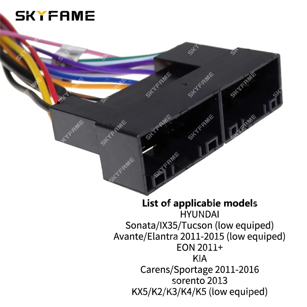 Car Accessories Cable Automobile Connector SKYFAME Car 16Pin Wire Harness Adapter Cable For Hyundai Sonata IX35 Tucson Elantra Kia Carens Sportage Sorento K2 K3 K4 K5 KX5