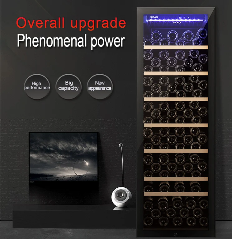 Cooling System Corner Open Furniture Refrigeration 500 Small Order Zone Compressor Cellar Wine Fridge Refrigerator