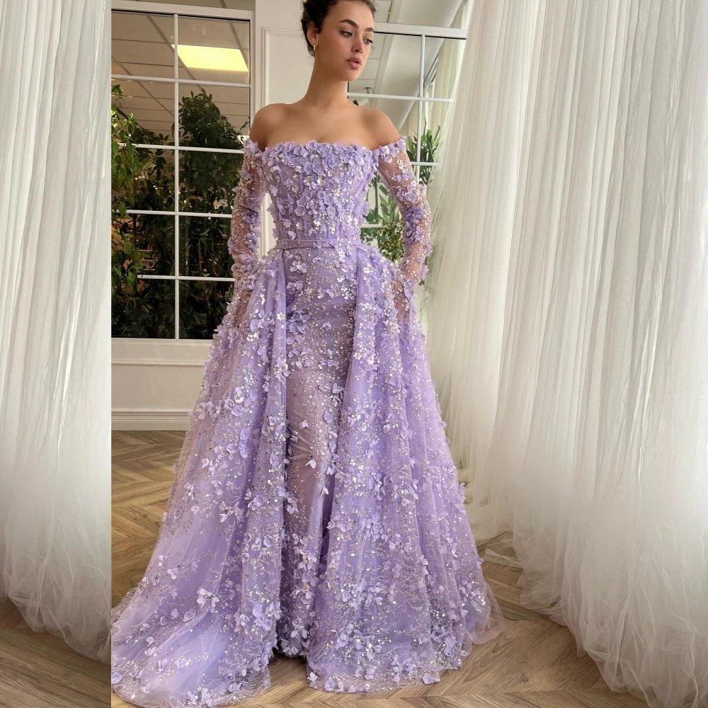 

Prom Dress Evening Organza Applique Cocktail Party Ball Gown Off-the-shoulder Bespoke Occasion Gown Long Dresses Saudi Arabia