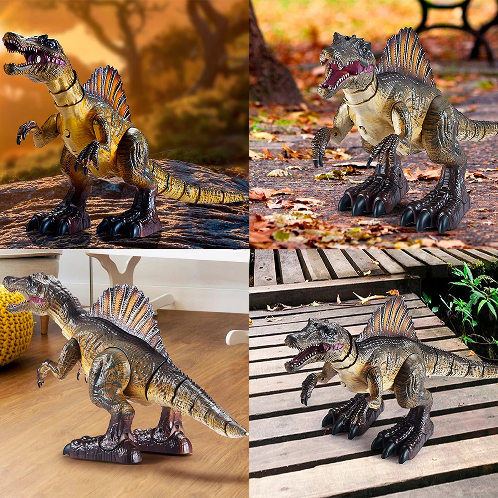 RC Spinosaurus toys will walk sound, light, electricity, large mob spray dinosaur simulation best Christmas gift 6
