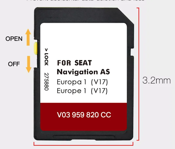 Gen 2 SD ī Leon Ateca Ibiza Toledo Alhambra UK EU 2022 Maps Version For Seat AS V17 MIB2