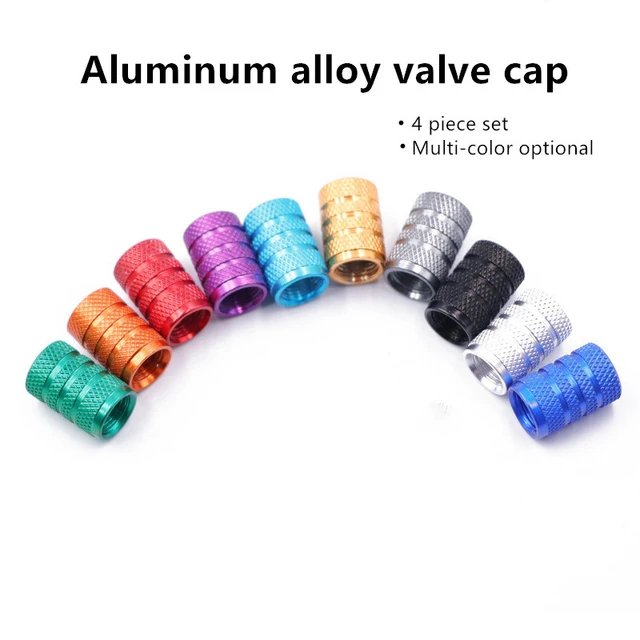 Bouchons de Valve de pneu en aluminium, 4 pièces, couvercle de tige de Valve  de pneu, couvercle universel de Valve de pneu pour camion, vélo, roues de  moteur de voiture - AliExpress