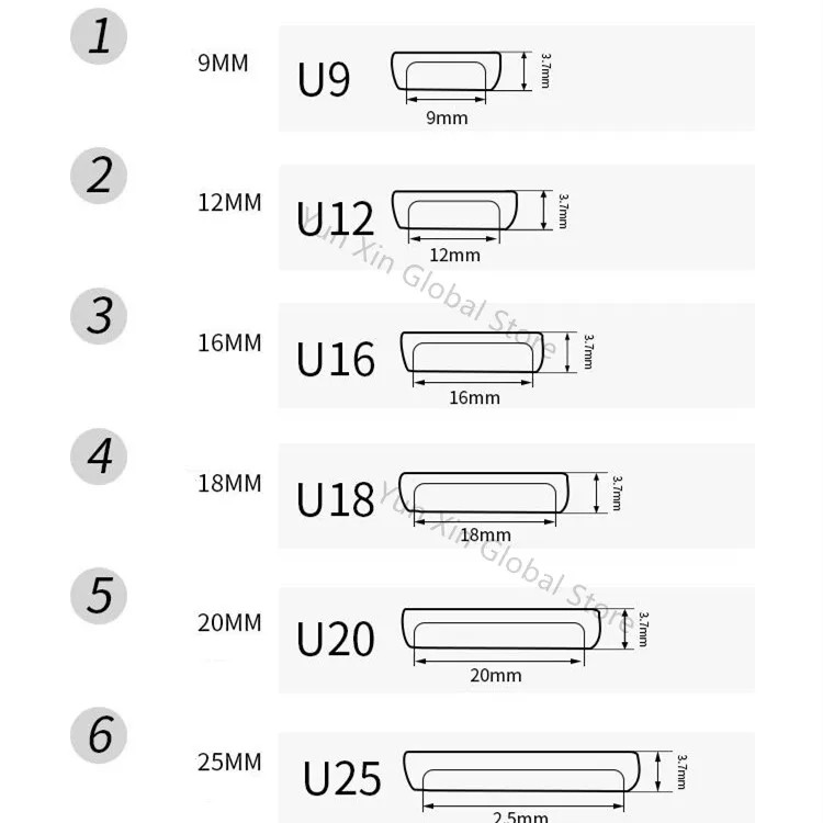 2023 New U-shaped Edge Banding Cabinet Desktop Edge Banding Decorative Strip PVC Wood Furniture Protector Cover Home Decoration