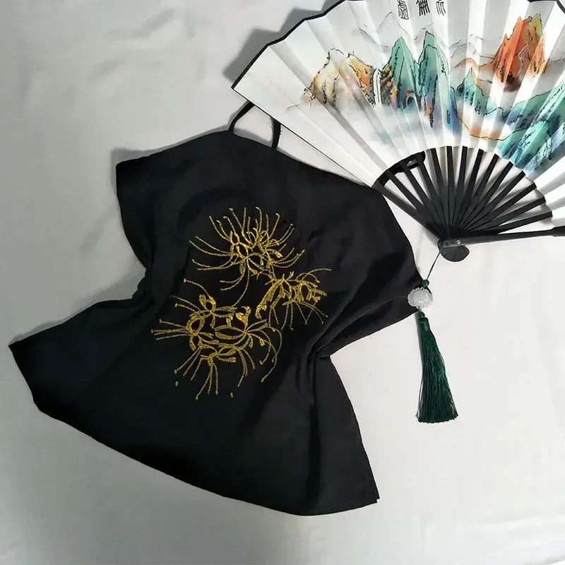

Hanfu Suspender Modern Underwear Women's Lining Chinese style Embroidery Sling With Tube Top Vest