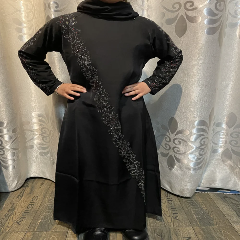 

Ramadan Hijab Abaya Girls Eid Dress Beading Kaftan Dubai Islam Muslim Clothes Caftan Marocain Long Robe Femme Musulmane Abayas