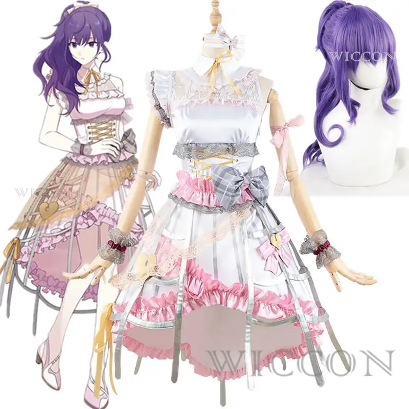 

Project Sekai Colorful Stage Feat Asahina Mafuyu Cosplay Costume OWN Women Lolita Dress Satge Dance mfy Full Costume Wig Dress