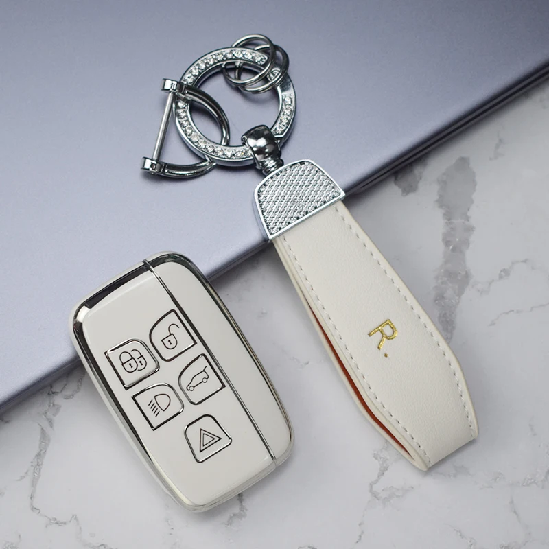 Per Land Rover Range Rover Sport Evoque Freelander Velar Discovery 4 Jaguar Xe Xj Xf Guitar Shell Fob Holder Car Key Case Cover