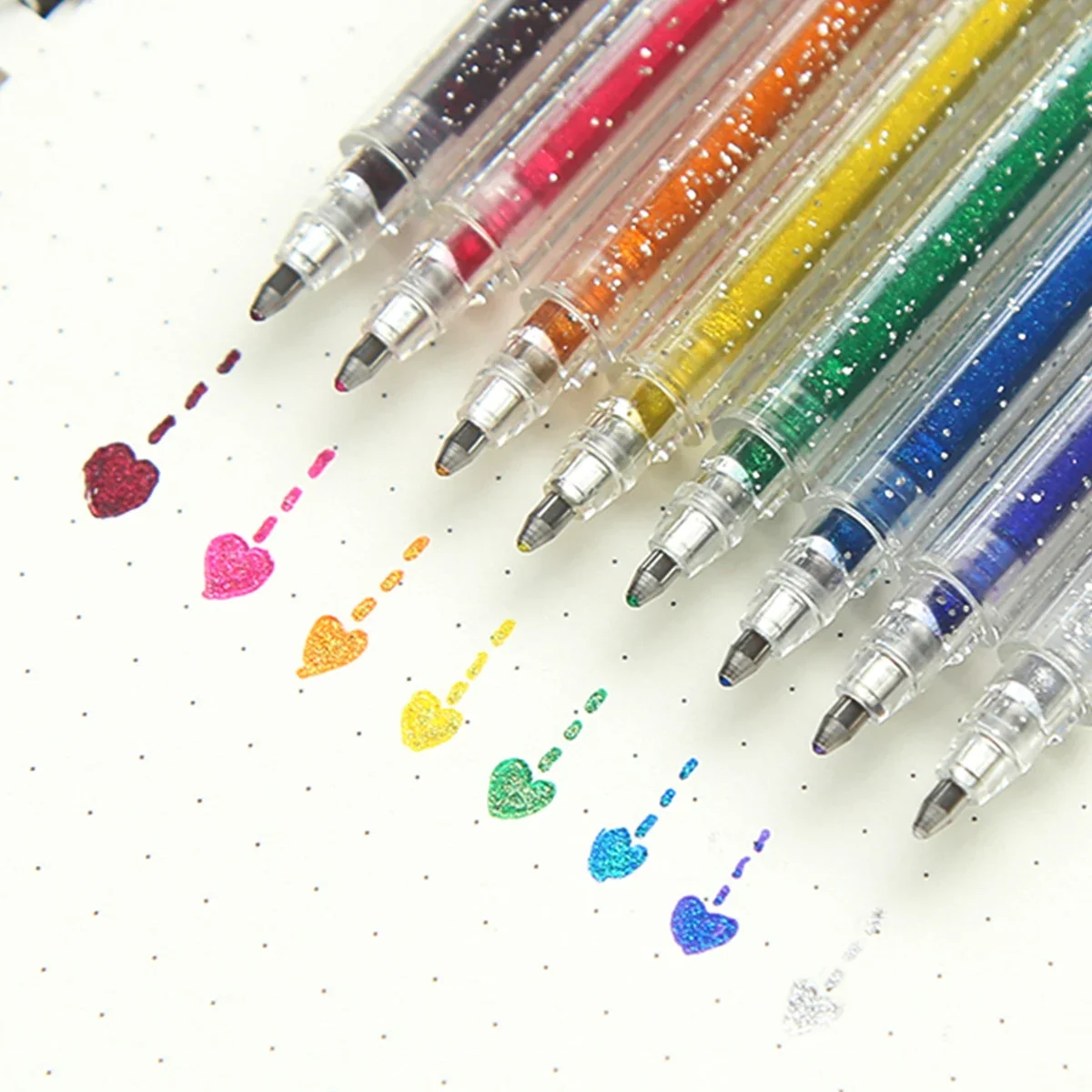 12pcs Glitter Gel Pen Set 12 color ink refill Children Adult Coloring Journaling Art Drawing Book Doodling