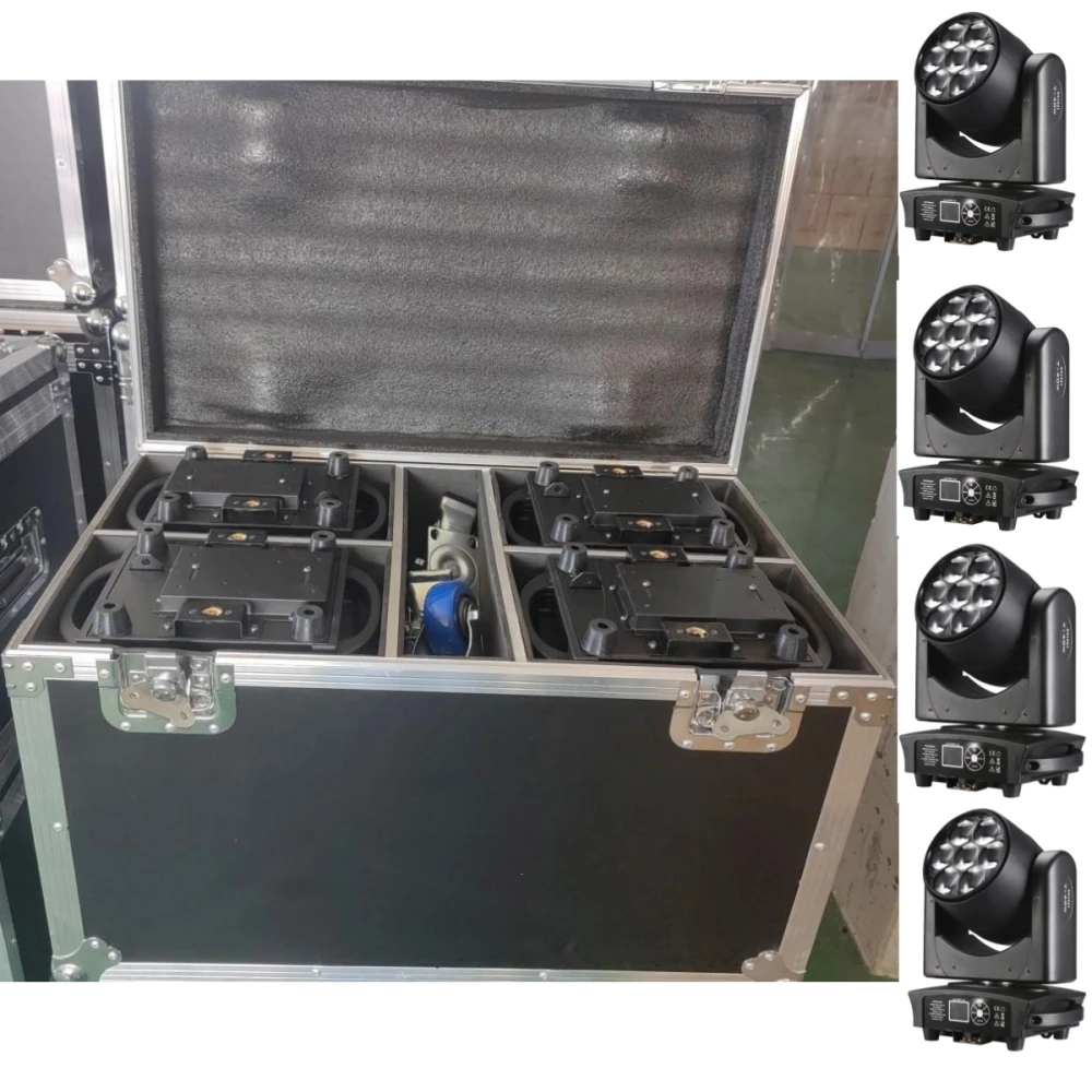 LED Beam + Wash Zoom Big Bees Eyes 7x40W RGBW Zoom Lighting Per DJ Disco Home Party Night Club Bar