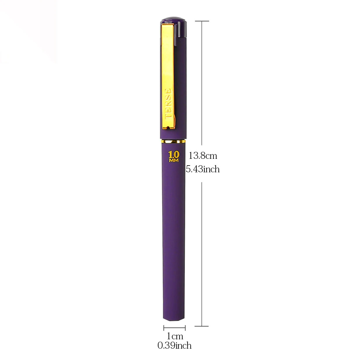 Purple Neutral Pen + Purple Ink Refill Large capacity 1.0mm School and office hard pen calligraphy pen Back to school season 6