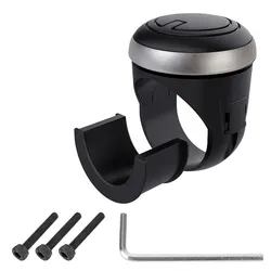 Universal Car Steering Wheel Power Handle Booster Ball - Easy Turning Spinner Knob for Effortless Driving (Black)
