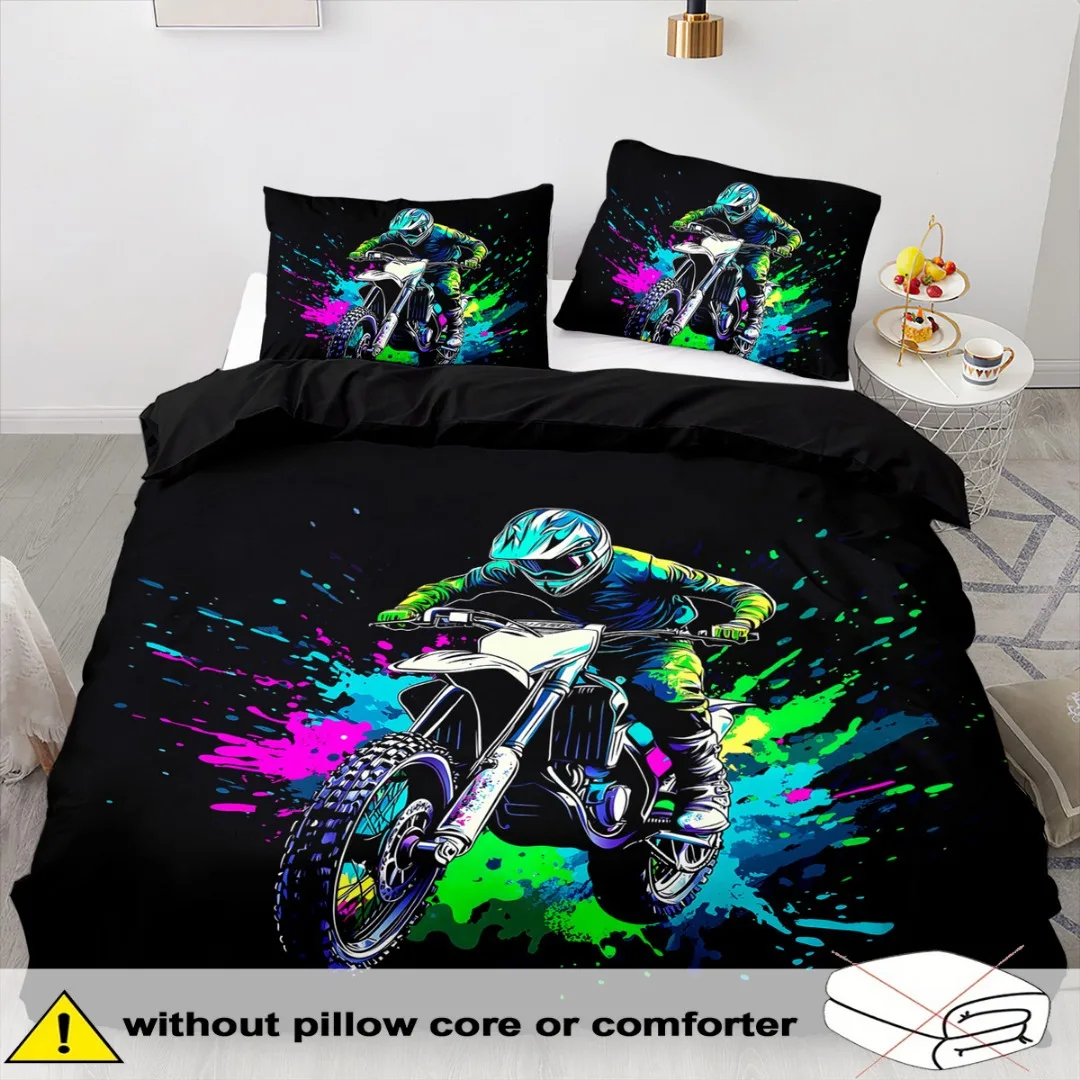 3pcs Cool Motorcycle Rider 3D Printed Bedding Set Comfortable Duvet Cover  King Queen Twin Size Birthday Gift Bedroom Decoration - AliExpress 15