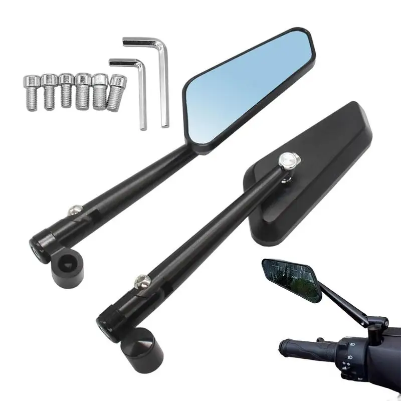 Adjustable Motorcycle Side Mirrors Bike Riding Rearview Mirrors