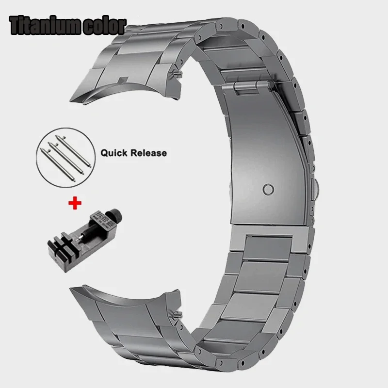 Elegant Titanium Stainless Steel Strap - No Gaps Design Wristband