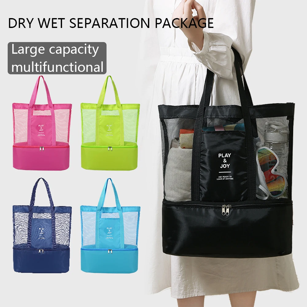 Multi functional Bento Bag Waterproof Swimming Bag Travel Storage Beach Insulated Double-layer Picnic Ice Bag