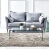 Premium Tempered Glass Coffee Table,Small Modern Coffee Table for Living Room,Match Well with Rug(39.4x19.7x13.8) 2