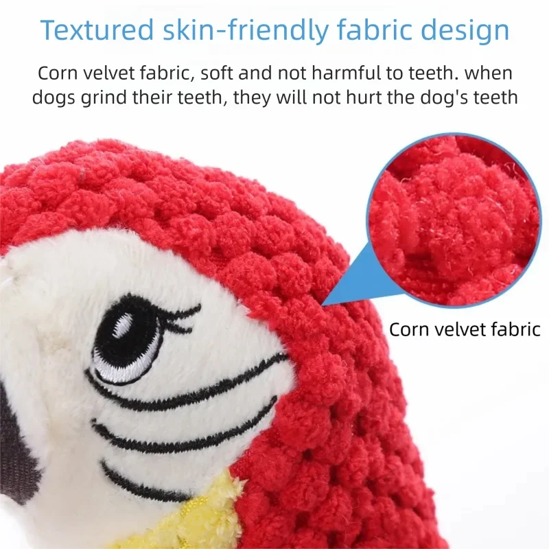 Puppy Toys Parrot Shaped Dog Toy With Squeaking Filling Suitable For Small And Medium-Sized Dogs To Play GWJ30_voghion.com