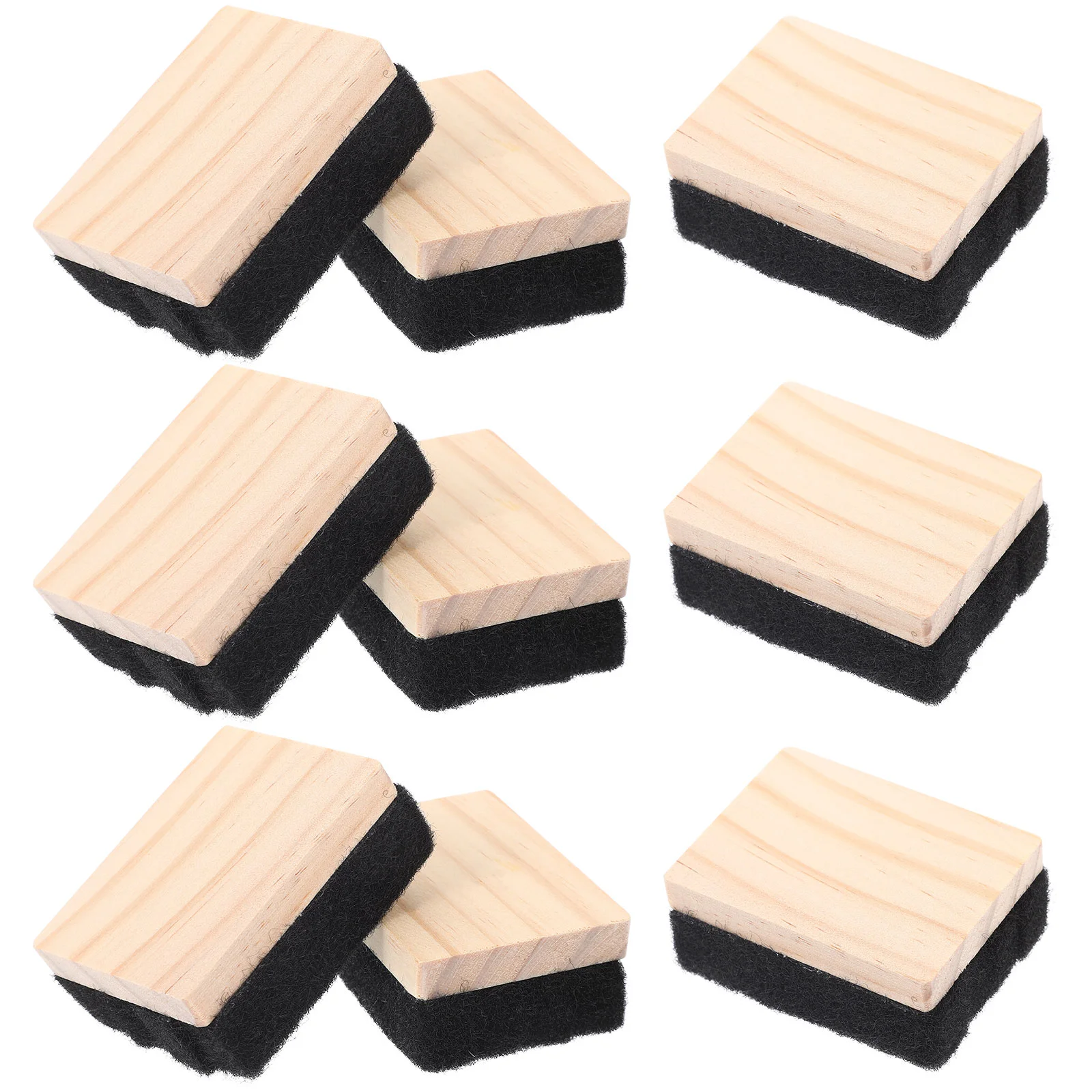 

12 Pcs Wooden Small Mini Blackboard Eraser Office Chalk Pens Dry Marker Erasers for Whiteboard Kids