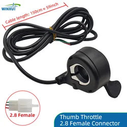 Universal E - Scooter Thumb Throttle with Push Accelerator and Hall Sensor (Throttle -2.8 Female)