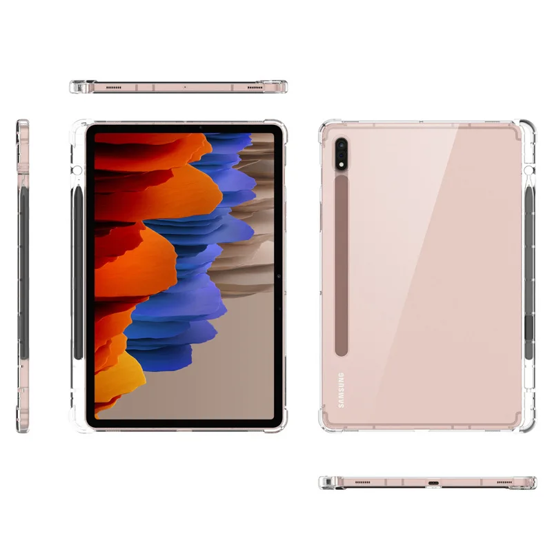Silicone TPU Anti-Drop Tablet Case with Pen Tray