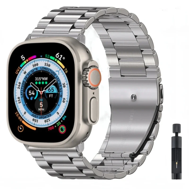 Premium Stainless Steel Metal Watch Strap - Elegant and Durable Wristband
