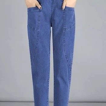 Vintage Ankle-length Harem Jeans Baggy Casual Mom's Denim Pants Women High Waist Fashion Vaqueros Oversized 4xl Cowboy Pantalone