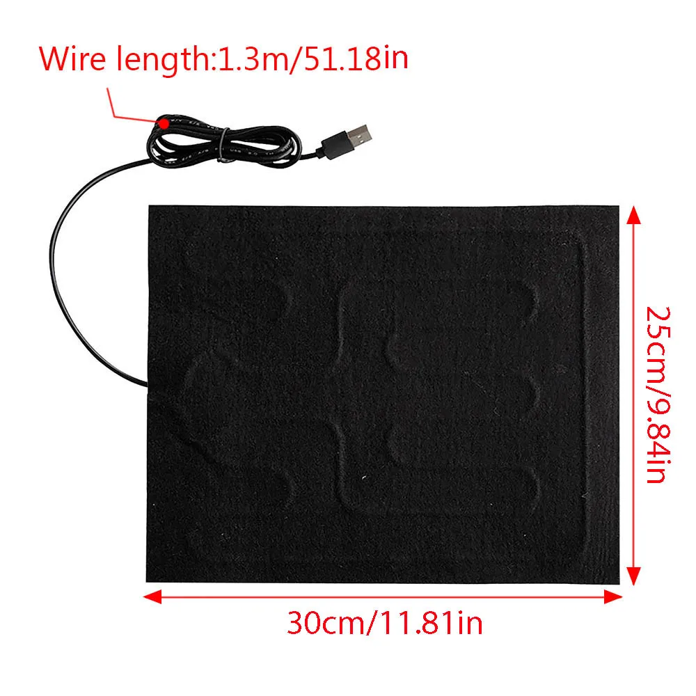 USB Folding Heated Sheet Heating Winter Warm Pad Cushion Waterproof Car Seat Heating Pet Cushion Temperature Control