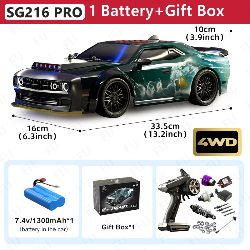 1:16 SG216MAX High Speed RC Car 70KM/H 4WD Brushless Off
