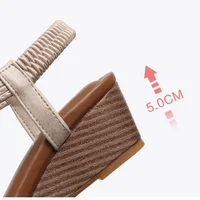 BEYARNE Bohemian Wedge Sandals Women Vintage Women Sandals Anti-Slip Roman Shoes Women Casual Sandals Platform Gladiator Shoes - Image 2