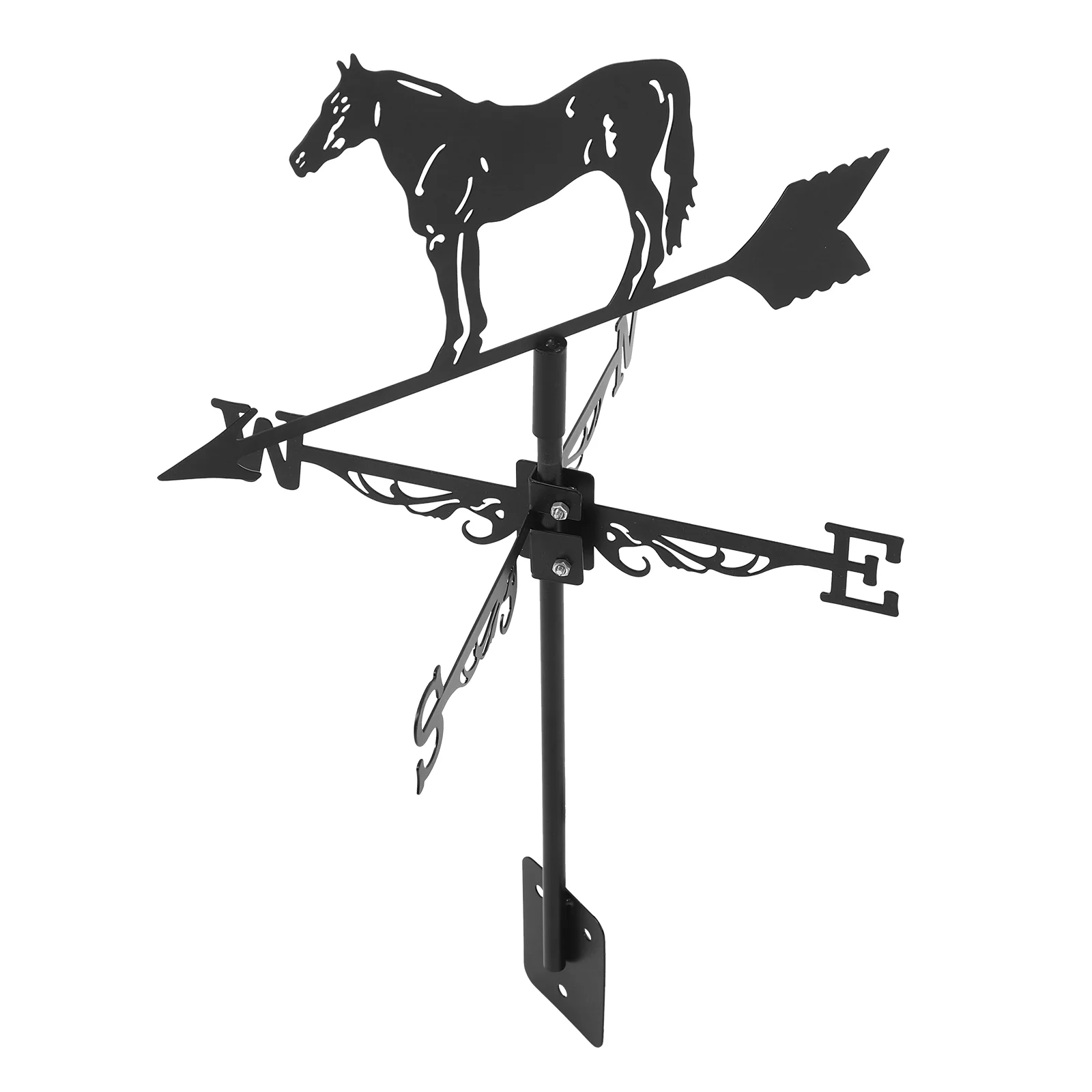

Outdoor Weather Vane Black Spray Paint Patio Weathervane Vanes for Yard Decorations Roof Iron Lawn Metal Garden Stake