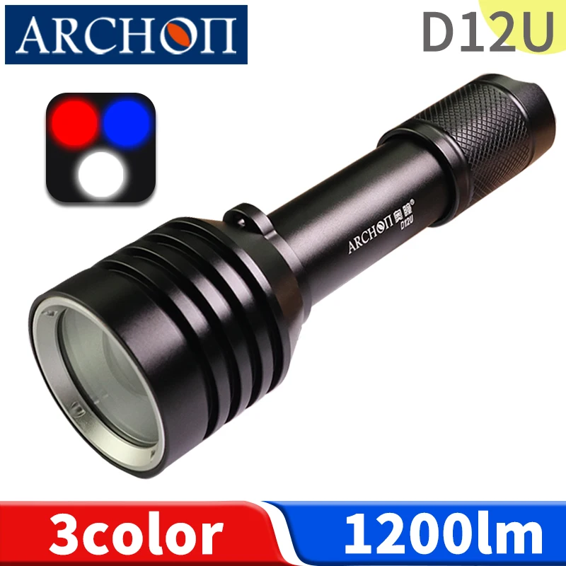 

D12U Zoomable scuba diving video lights Red led dive torch Underwater 60m Dive photography fill light dive lighting flashlight