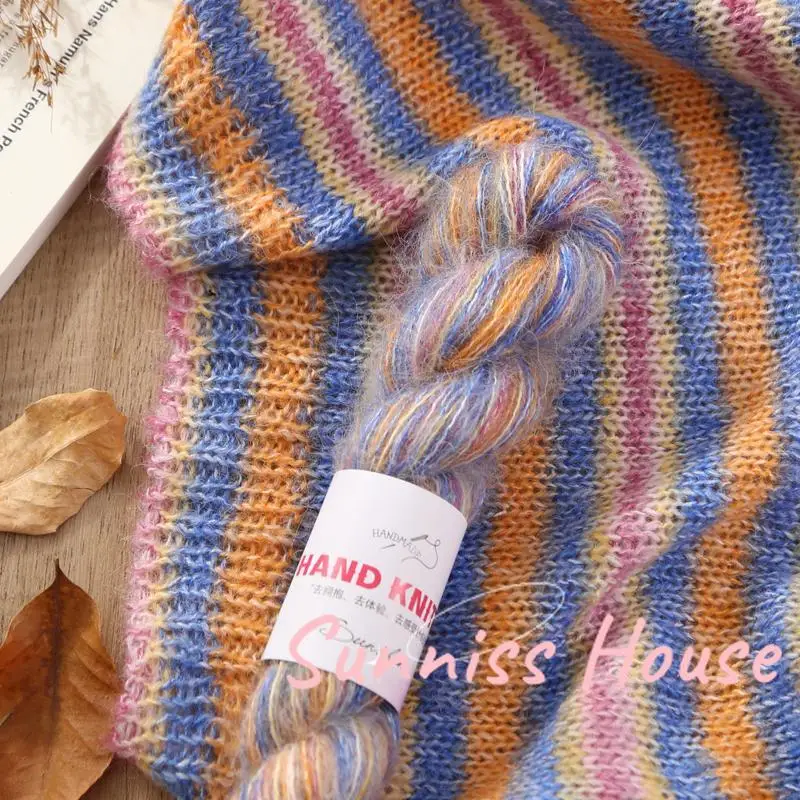 Gomitoli di Lana, Morbido Mohair Lavorato Maglia Caldo Angola Lungo Filato Per Maglieria