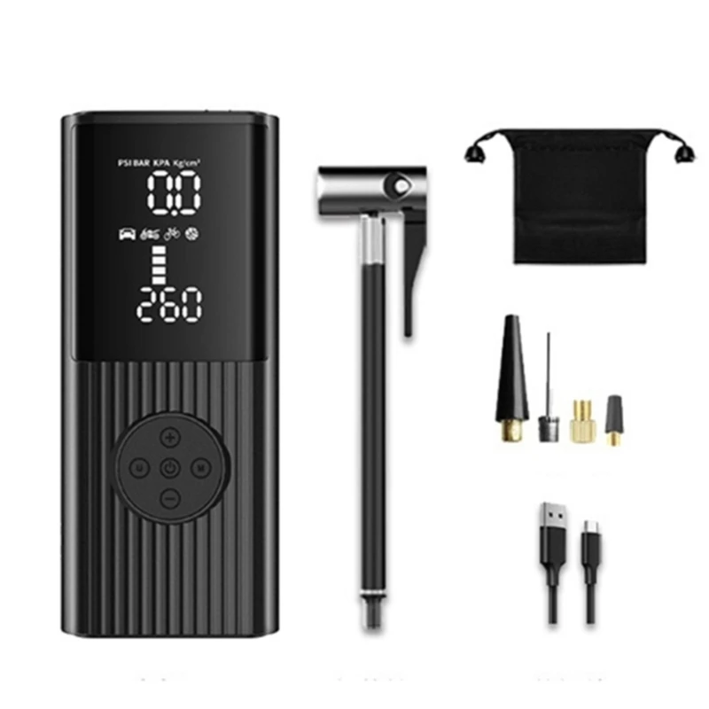 

Portable Air Compressor Electric Car Automatic MotorcyclesTire Inflator Digital Pressure Gauge Detect with LED Lamp