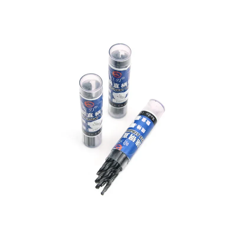 10Pcs 세트 HSS6542 M2 블랙 고속 강철 스트레이트 생크 트위스트 드릴 비트 0.5-2.9mm 강철 철용 마이크로 미니 금속 드릴