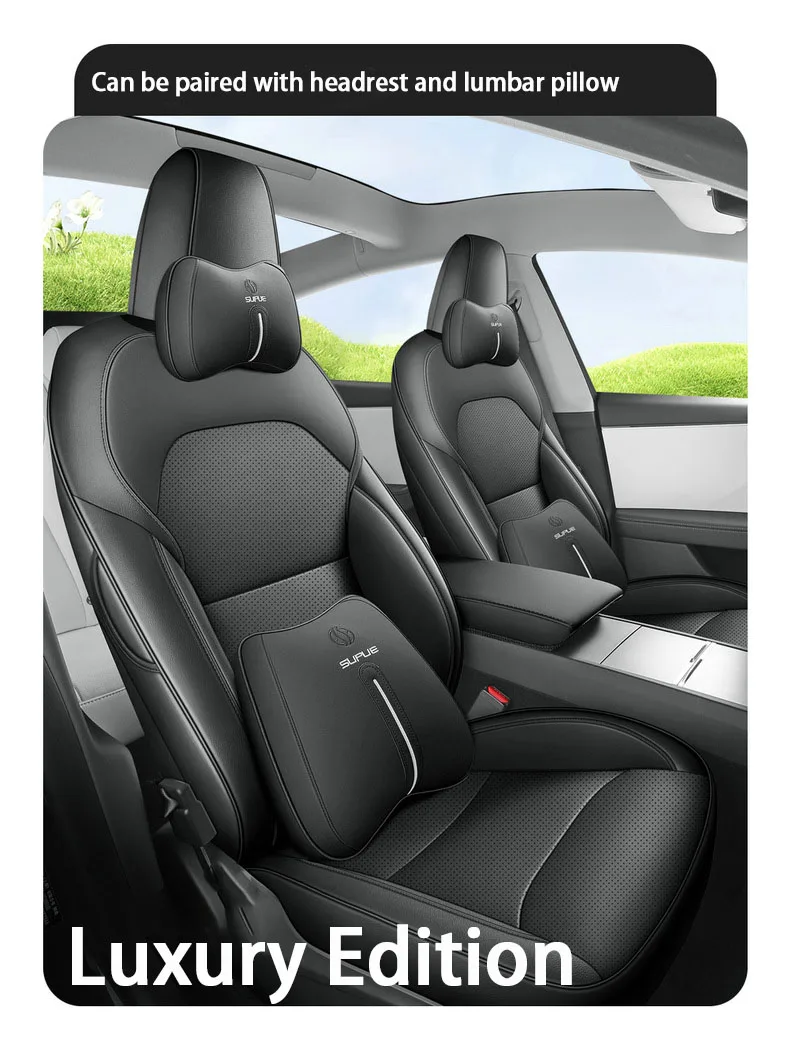 Full Set Seat Covers For Tesla Model Y Juniper 2025 Leather Breathable comfortab