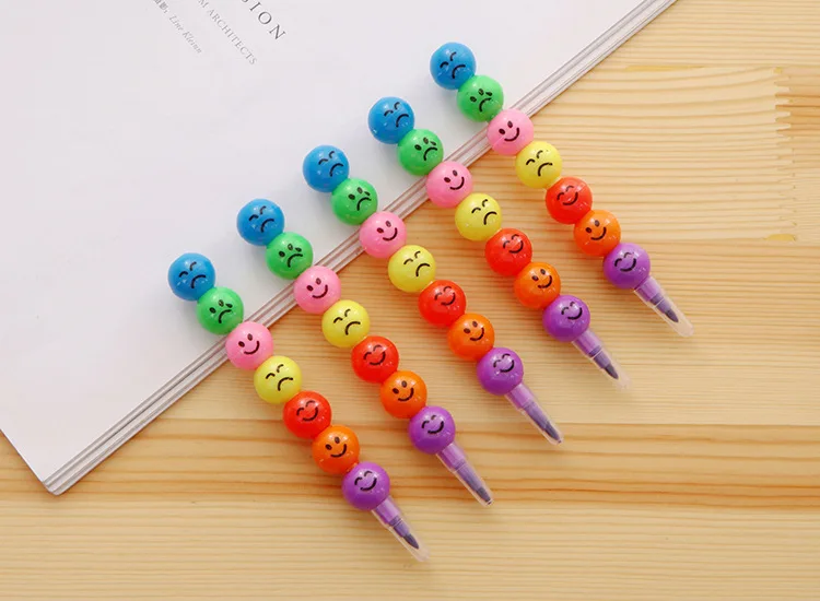 Description Picture 3 of item10Pcs Lollipop Building Block Crayon/Pencil Graffiti Pen for Children Birthday Party Favors Student Back To School Gifts
