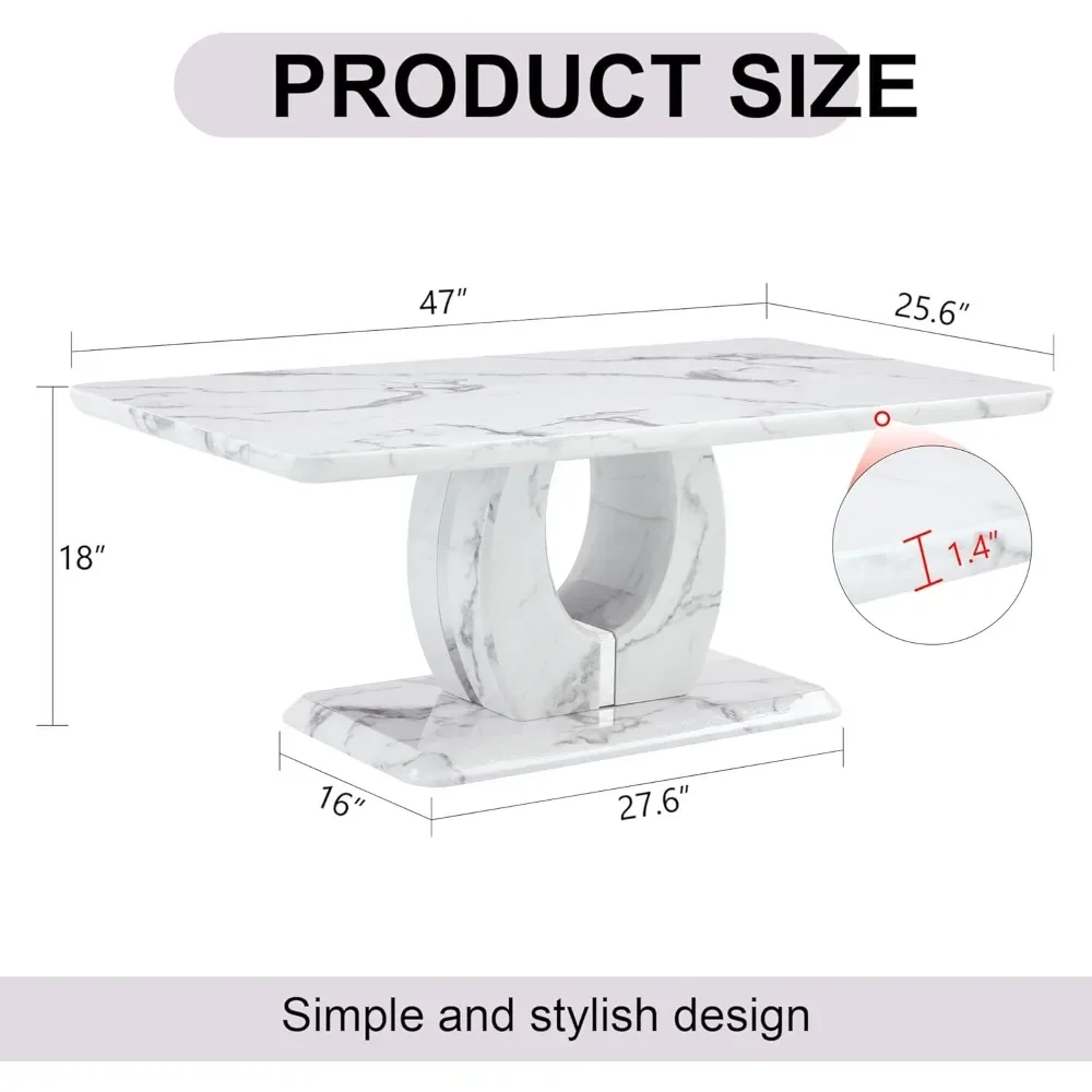 Coffee Table, Large Coffee Tables for Living Room, Rectangular, Tea Table 2