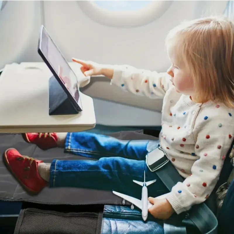 Airplane Footrest For Kids Toddler Travel Bed Airplane Foot Hammock For Baby Anti-Slip Design Christmas Halloween Gift airplane foot rest