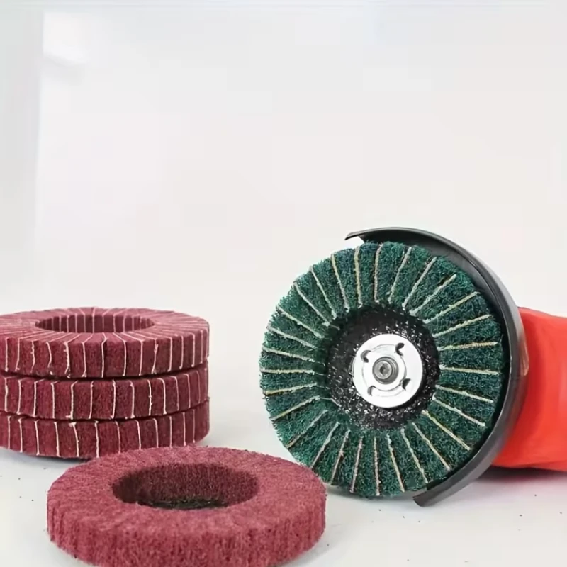 Grit Nylon Fiber Flap Wheels for Metal Polishing,Grinding And Polishing Discs,for Deburring And Rust Removal on Complex Surfaces