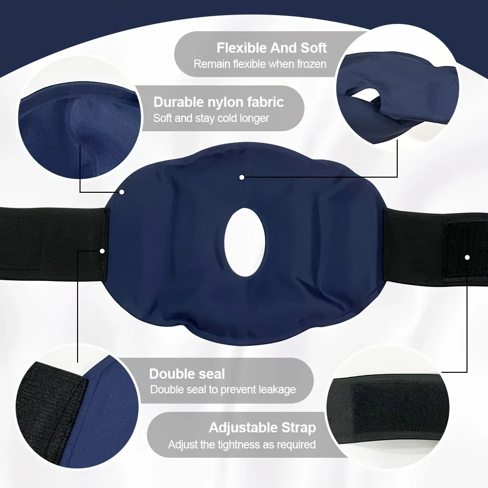 Reusable Gel Cold Pack Knee Ice Pack Wrap Hot & Cold Compress Therapy Gel Knee Brace Support For Injuries Pain Relief