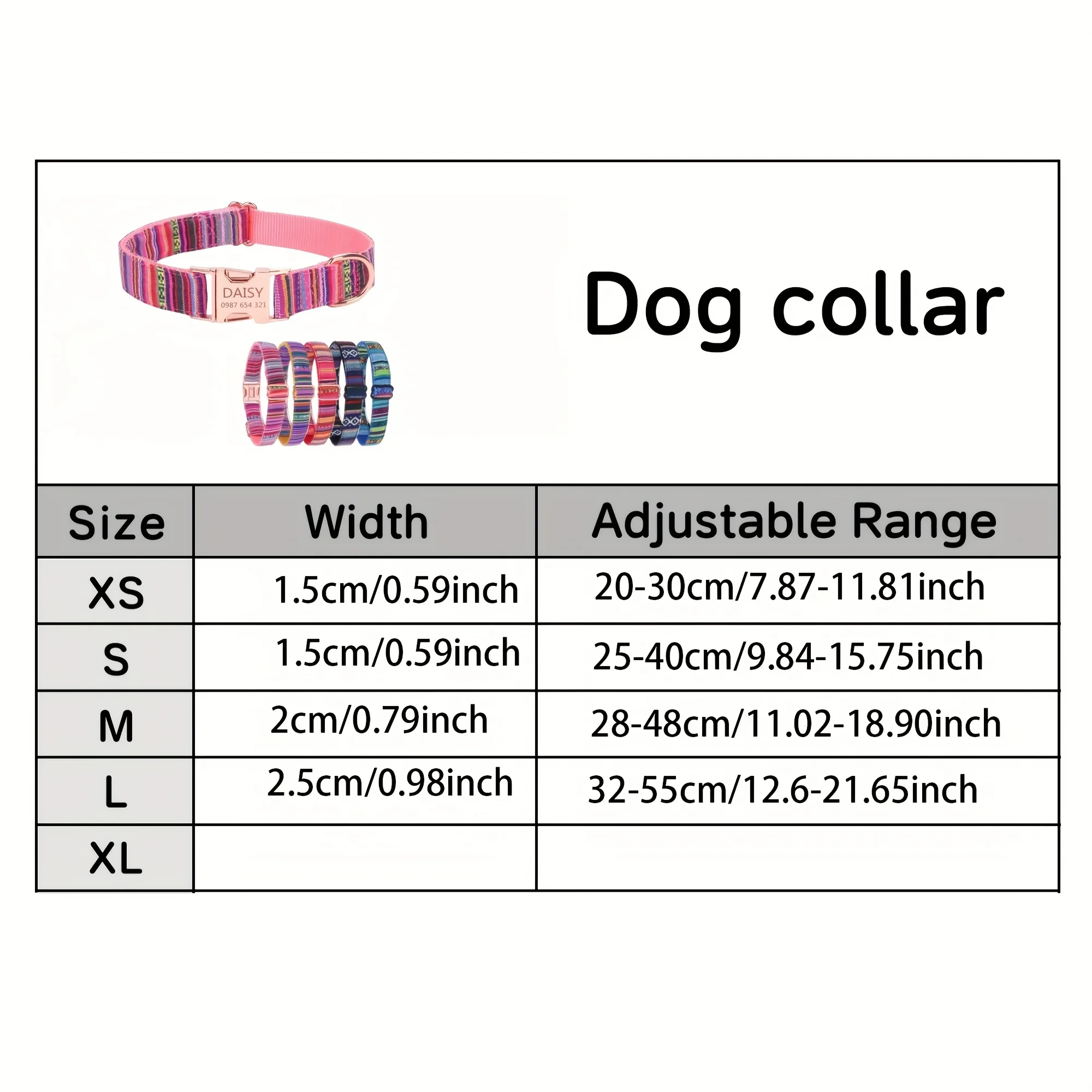 Hundhalsband med graverat metallspänne och namn_voghion.com