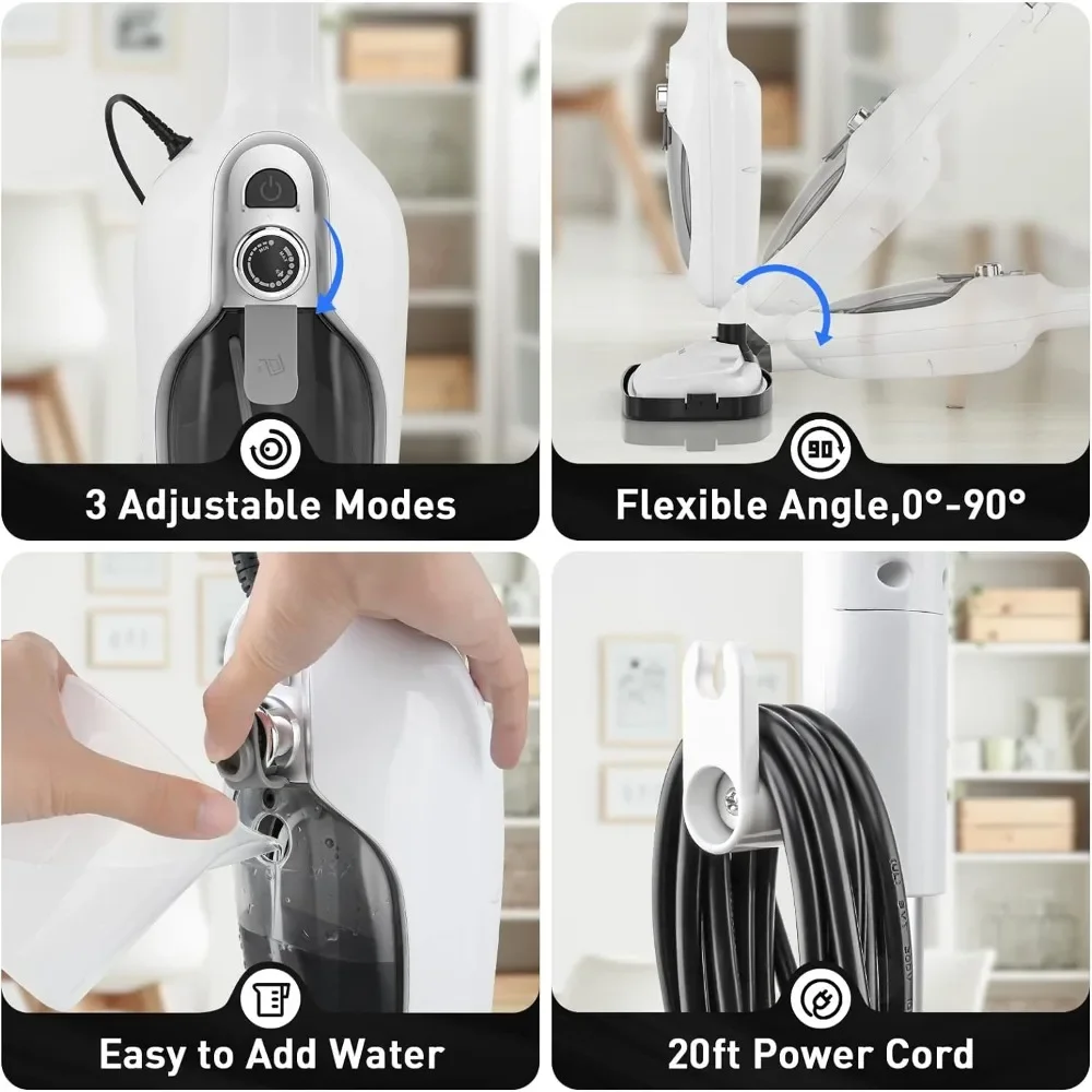 Steam Mop 10-in-1 Convenient Detachable Steam Cleaner, Multifunctional Cleaning Machine Floor Steamer with 3 Microfiber Mop Pads 5