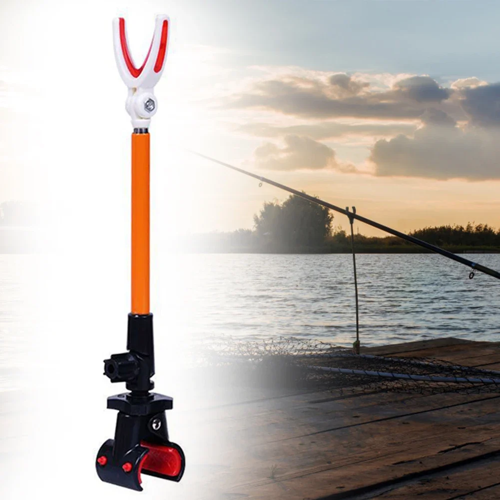 Telescopic Fishing Pole Stand Gear Tools Adjustable Fishing Rod Pole Mount Anti Scratch Wear-resistant Random Color Accessories