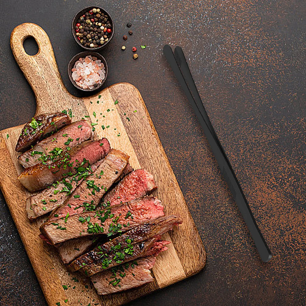 2PCS Kitchen Tongs for Cooking Stainless Steel Cooking Tongs Tweezers Metal Fine Kitchen Utensils for Serving BBQ Pasta Salad